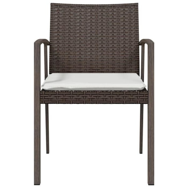 Home Garden stole hynder sæt af 4 brune 56,5x57x83 cm rattan Brun