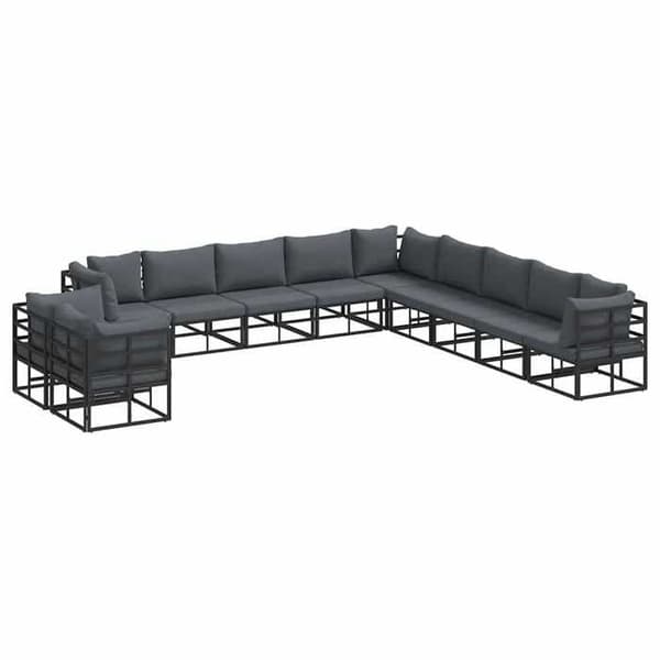 Maison Exclusive - 11 pc havegruppesæt i sort aluminium