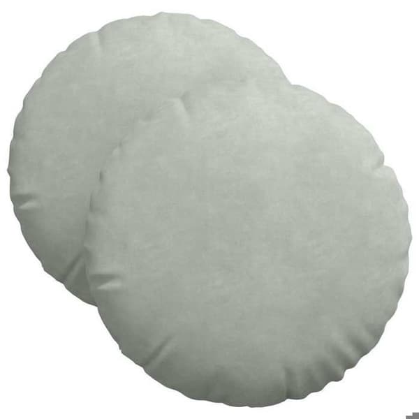 Istuinalustat - EXKLUSIIVINEN KOTI - Ø 40 x 13 cm - Sametti - Polyesteritäyte - 2 kpl Ljusgrått