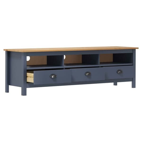 Maison Exclusive - TV-møbel Hill Range Grå 158x40x47 cm Solid fyrretræ Grå