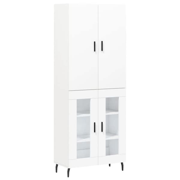Maison Exclusive - Buffé hög Vit 69,5x34x180 cm Ingenjörsträ