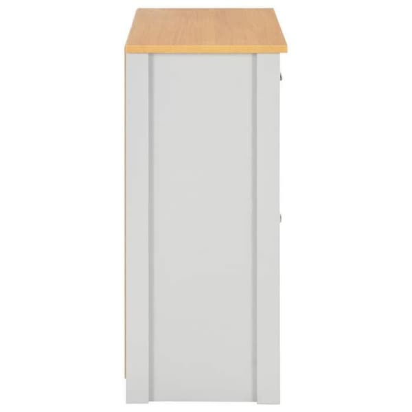 Maison Exclusive - Buffé Grå 79x35x81 cm grå och naturlig träfärg
