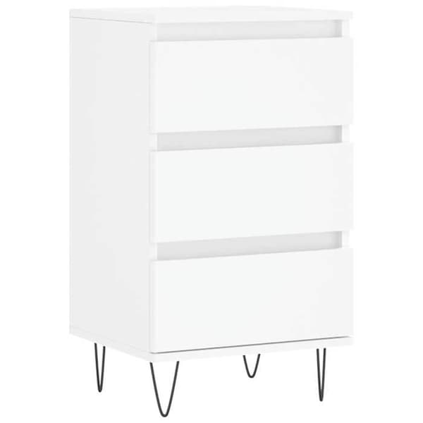 Maison Exclusive - Vit buffé 40x35x70 cm i ingenjörsträ