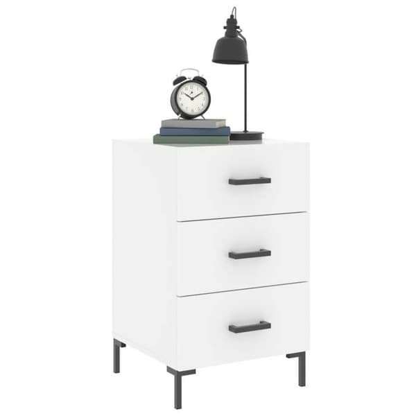 Maison Exclusive - Sängbord vit 40x40x66 cm ingenjörsträ Vit