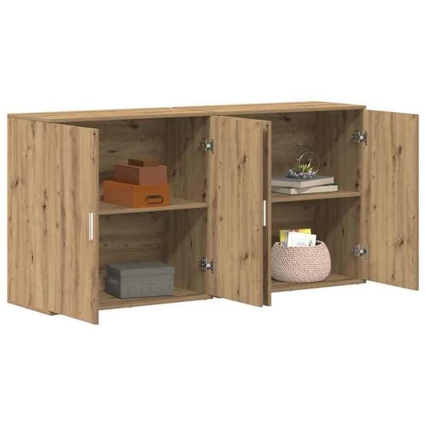 Maison Exclusive - Buffet 2 stk Håndlavet Eg 79 x 38 x 80 cm Ingeniørtræ
