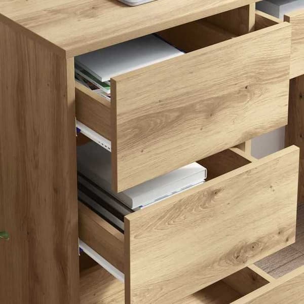 Maison Exclusive - Kontor i håndlavet egetræ, ingeniørtræ 90 x 37,5 x 75 cm Ek