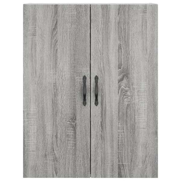 Maison Exclusive - Høj buffet Sonoma grå 69,5x34x180 cm Ingeniørtræ