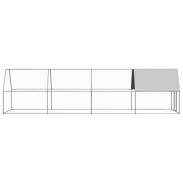 Maison Exclusive - Utomhus hönshus 2x8x2 m Galvaniserat stål