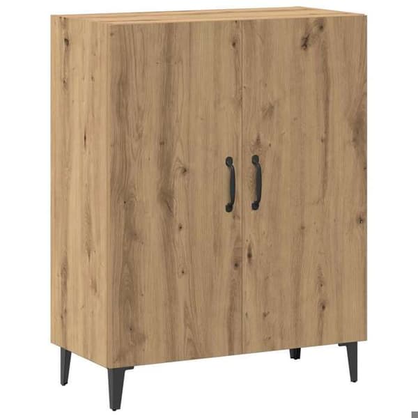 Maison Exclusive - Buffet i egetræ, håndlavet 70x34x90 cm, ingeniørtræ