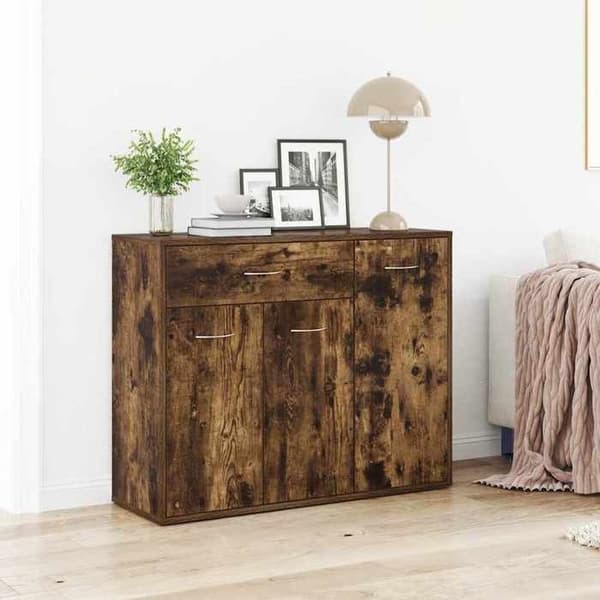 Maison Exclusive - Buffet Røget Eg 88x30x70 cm Ingeniørtræ