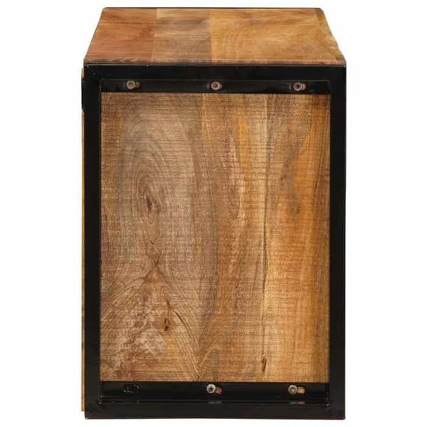 Maison Exclusive - Vinställ 100 x 45 x 33 cm i solid rå mangoträ