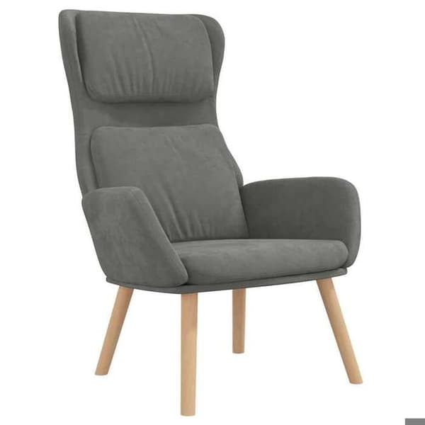 Maison Exclusive - Mørkegrå Velour Relax stol