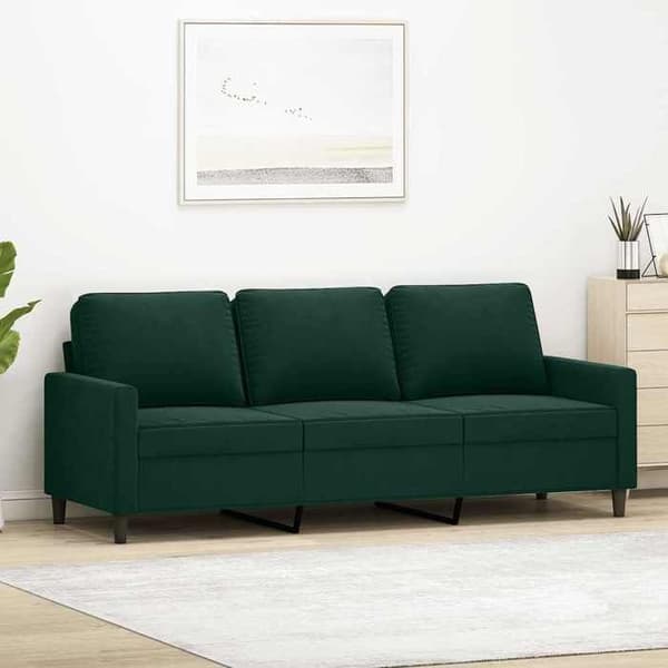Maison Exclusive - Tummanvihreä 3-paikkainen sohva 180 cm Sametti