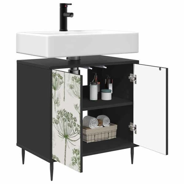 Maison Exclusive - Badeværelsesskab GOTHA Sort eg 60 x 40 x 61 cm