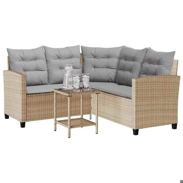 Maison Exclusive - Have sofa med bord og puder i L-form beige
