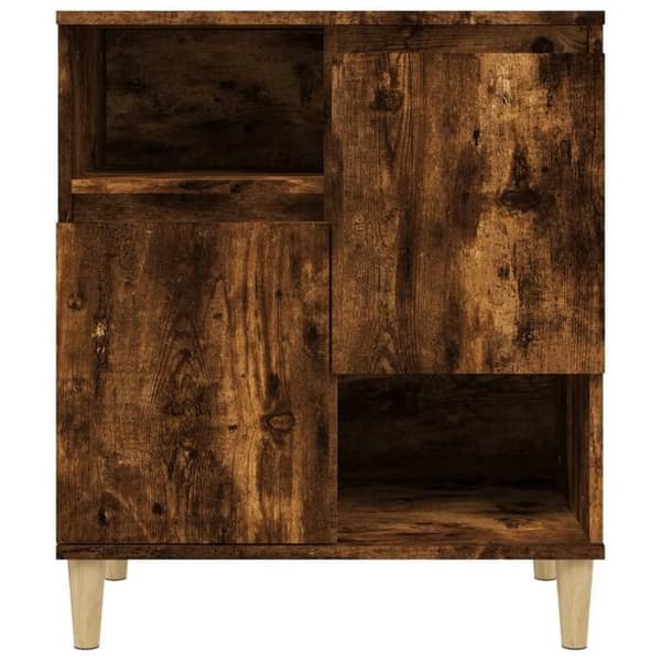 Maison Exclusive - Bufféer 2 st rökt ek 60x35x70 cm ingenjörsträ