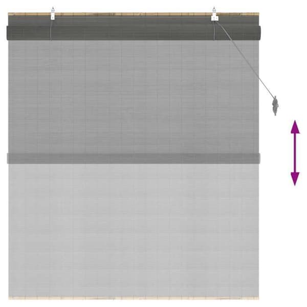Maison Exclusive - Rullgardin Grå 130 x 160 cm Bambus Grå