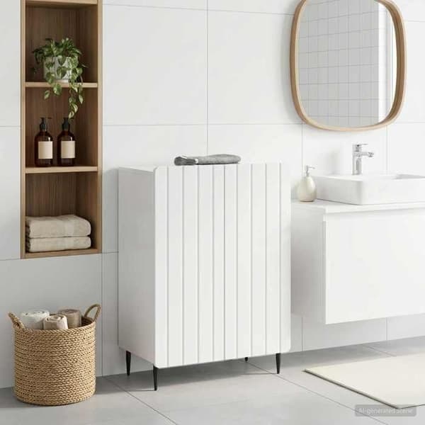 Maison Exclusive - Förvaringsmöbel för Badrum ZWOLLE Blank Vit Strålande vit