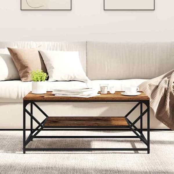 Soffbord - EXKLUSIV HEM - 90x50x40 cm - Matt finish - Stålstruktur - Rektangulär