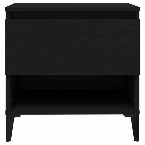 Maison Exclusive - Sort sidebord 50x46x50 cm Ingeniørtræ