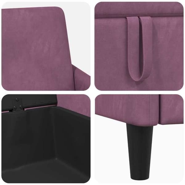 Maison Exclusive - Sofa med opbevaring Lilla 152 x 78 x 87 cm Polyester