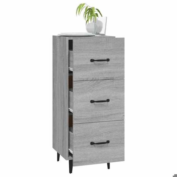 Maison Exclusive - Buffet Sonoma grå 34,5x34x90 cm Ingenjörsträ