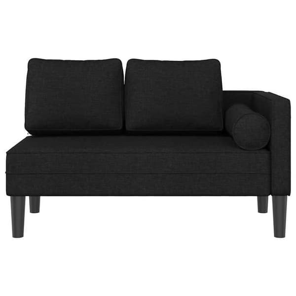 Maison Exclusive - Långfåtölj med svarta tygkuddar