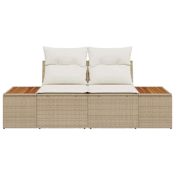 Maison Exclusive - Beige puutarhatuoli 184 x 62 x 85cm polyrottinki