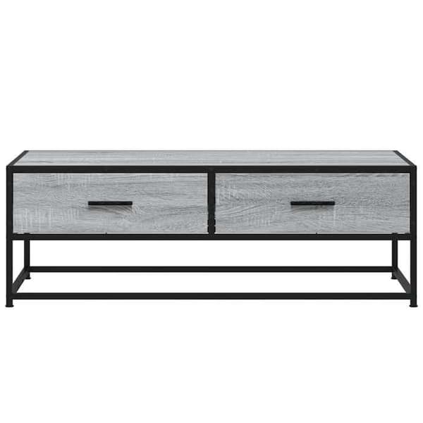 Maison Exclusive - Sonoma harmaa sohvapöytä 100x50x35 cm puu ja metalli sonoma grå