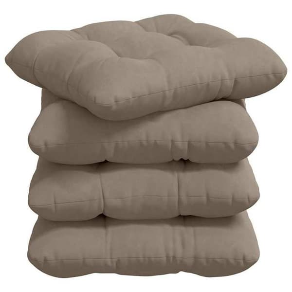 Sædehynder - EKSKLUSIV HUS - Sæt af 4 - Mikrofiber - Taupe - 40 x 40 cm Mol