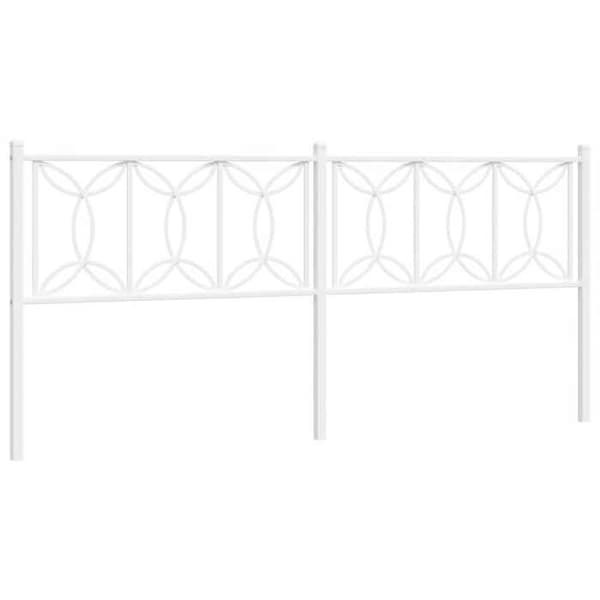 Hovedgærde - EKSKLUSIV HUS - 193 cm - Metal - Hvid - Klassisk design Vit