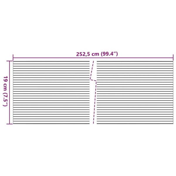 Maison Exclusive - Have skærme 10 stk lys grå 252,5x19 cm PVC