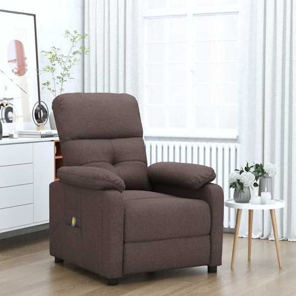 Maison Exclusive - Mørkebrun massage stol i stof