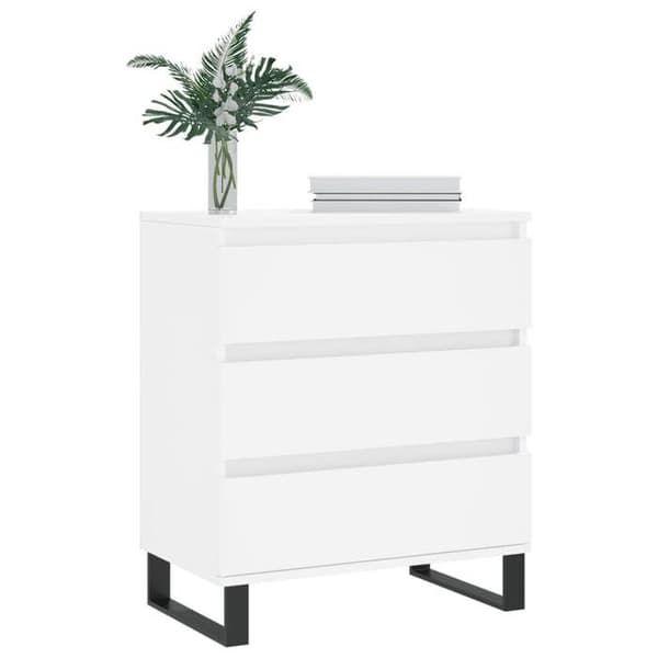 Maison Exclusive - Buffé Vit 60x35x70 cm Ingenjörsträ