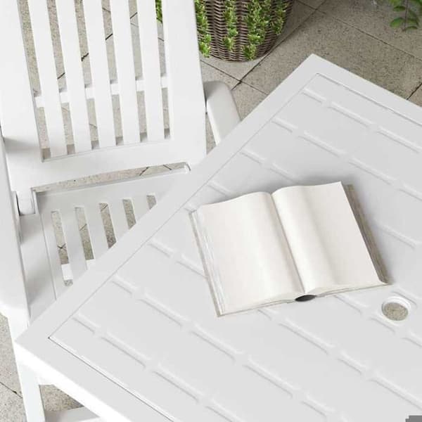 Maison Exclusive - Trädgårdsbord Vit 80x75x72 cm Plast Vit