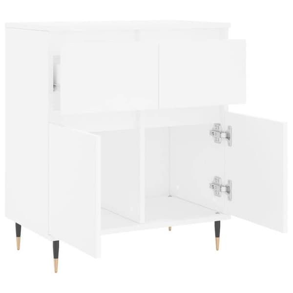 Maison Exclusive - Hvid Buffet 60x35x70 cm Ingeniørtræ