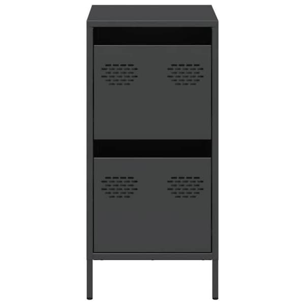Maison Exclusive - Buffet sort 35x39x73,5 cm koldvalset stål