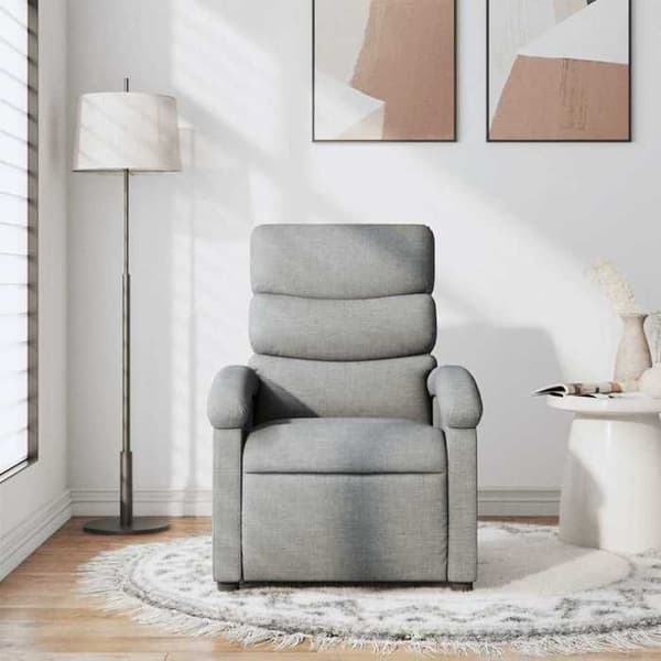 Maison Exclusive - Lænestol med massagefunktion, grå stof, justerbar