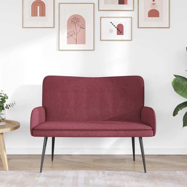 Maison Exclusive - Sofa 2 pladser Bordeaux 115 x 61 x 87 cm Stof