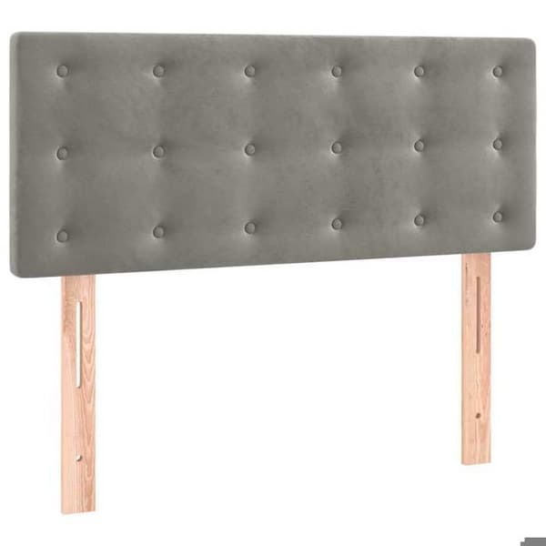 Maison Exclusive - Ljust grått huvudgavel 100x5x78/88 cm Sammet
