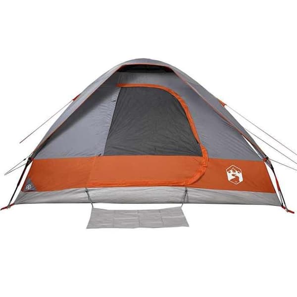 Maison Exclusive - 4-personers grå og orange vandtæt campingdome