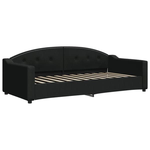 Maison Exclusive - Päivävuode mustalla patjalla 90x200 cm kangas