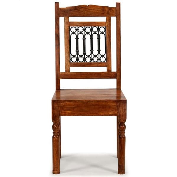 Maison Exclusive - Matstolar set om 6 i massivt trä klassisk brun