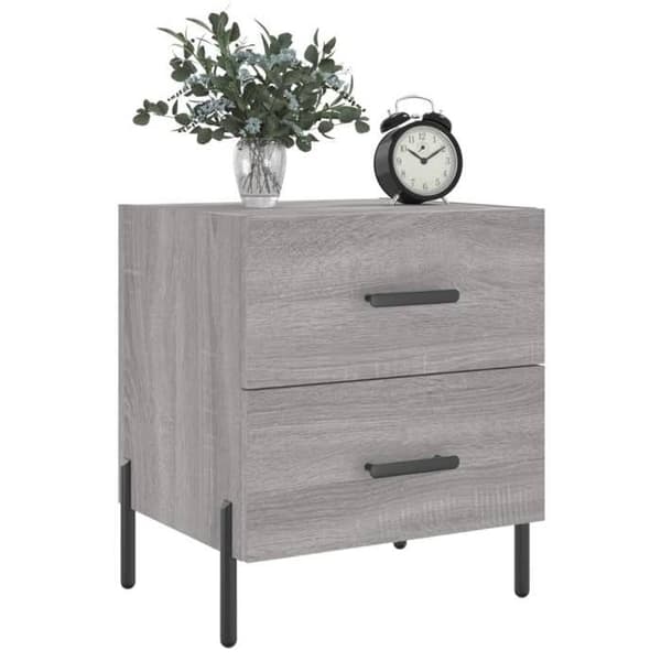 Maison Exclusive - Sängbord 2 st sonoma grå 40x35x47,5 cm Sonoma grå