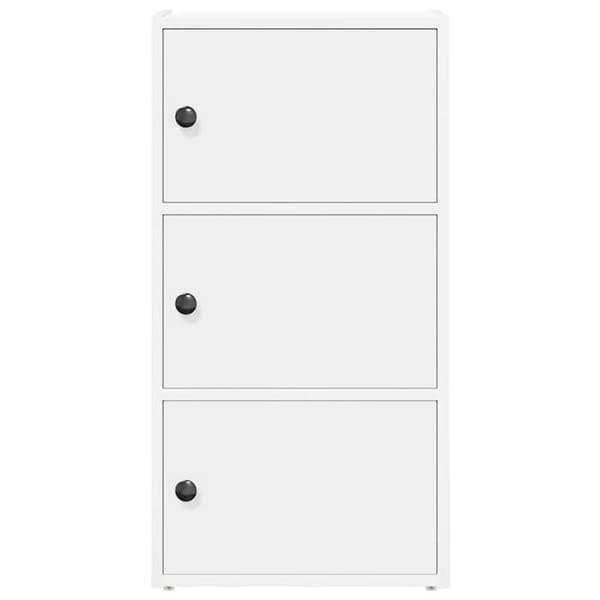 Maison Exclusive - Vit bibliotek 40x24x77 cm ingenjörsträ
