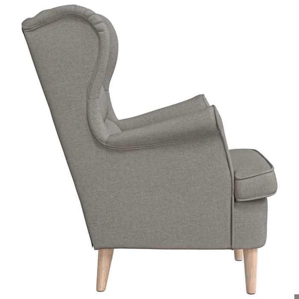 Stol - EKSKLUSIV HUS - 74x84x100 cm - Polyesterstof - Blødt polstring - Farve taupe mol