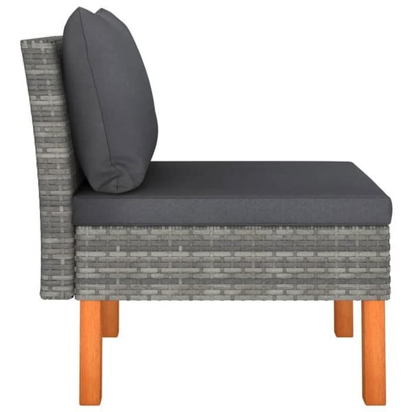 Maison Exclusive - Centrala soffbord 3 st Flätad resin och eucalyptus trä