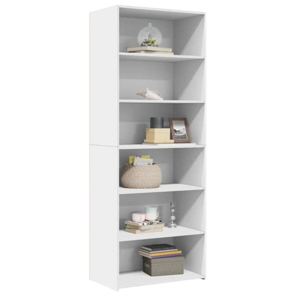 Maison Exclusive - Høj hvid buffet 70x41x185 cm ingeniørtræ Vit