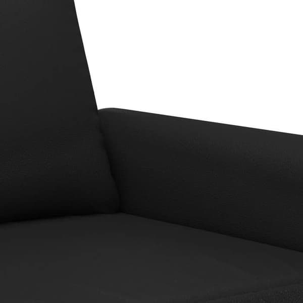 Sofa sæt 2 dele - MAISON EXCLUSIVE - 2p - Syntetisk læder sort - metal+spånplade - Polstrede puder Svart