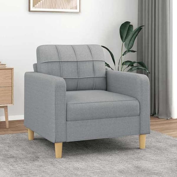 Maison Exclusive - Ljusgrå Fåtölj 60 cm Tyg Ljusgrått